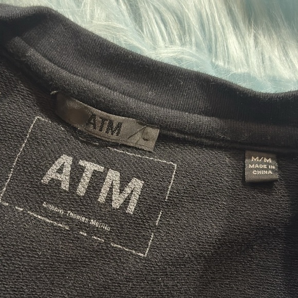 ATM Anthony Thomas Melillo Black Quarter Sleeve Mini Sweater Dress sz M - Picture 8 of 11